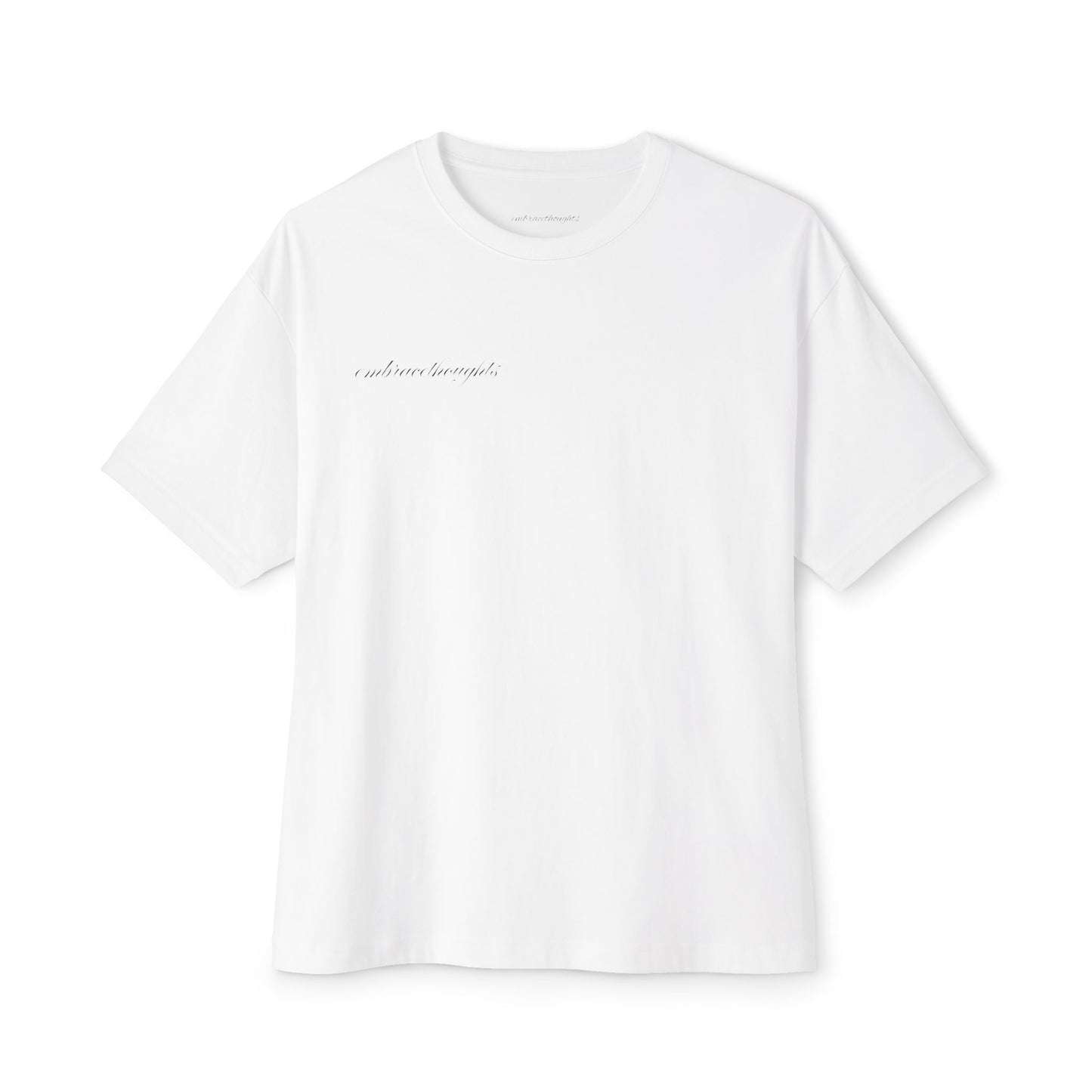Oversized Boxy White EmbraceThoughts Shirt