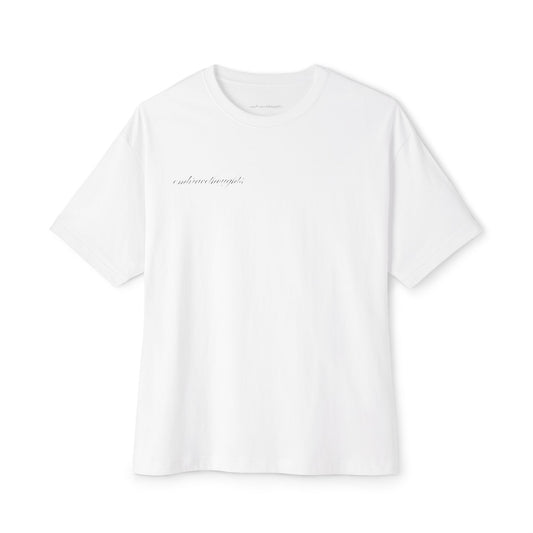 Oversized Boxy White EmbraceThoughts Shirt