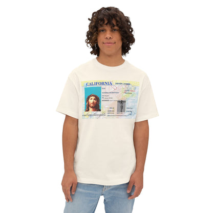 Oversized Embrace Thoughts Jesus ID Card Shirt