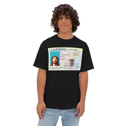 Oversized Embrace Thoughts Jesus ID Card Shirt