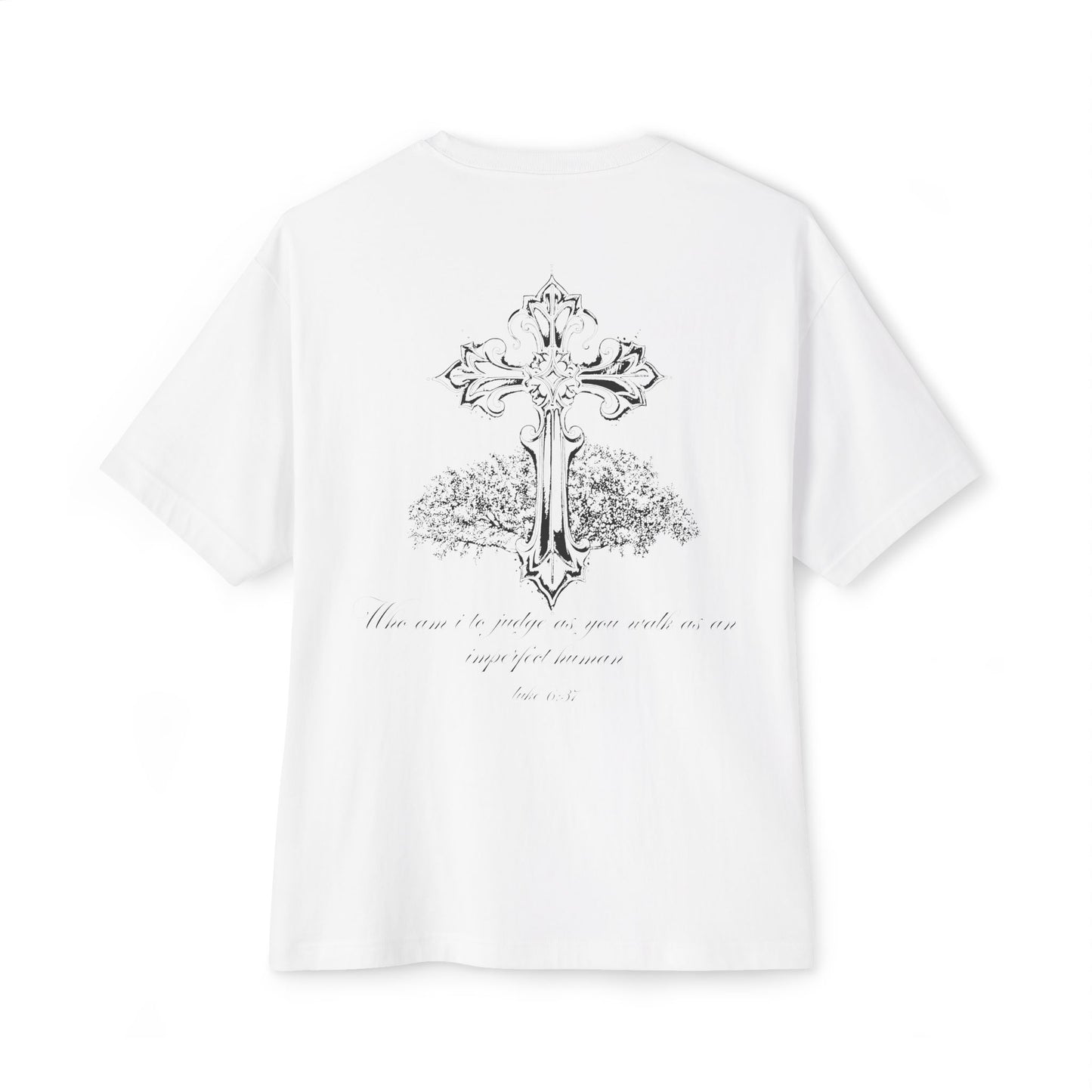 Oversized Boxy White EmbraceThoughts Shirt