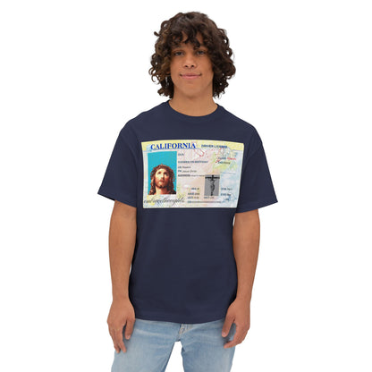 Oversized Embrace Thoughts Jesus ID Card Shirt