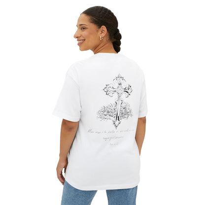 Oversized Boxy White EmbraceThoughts Shirt