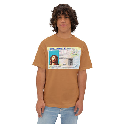 Oversized Embrace Thoughts Jesus ID Card Shirt